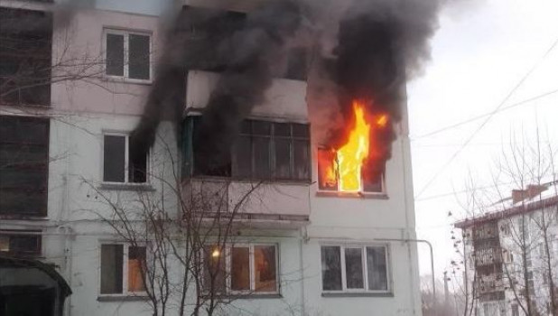 Пожар в Бийске 9 декабря 2019.
