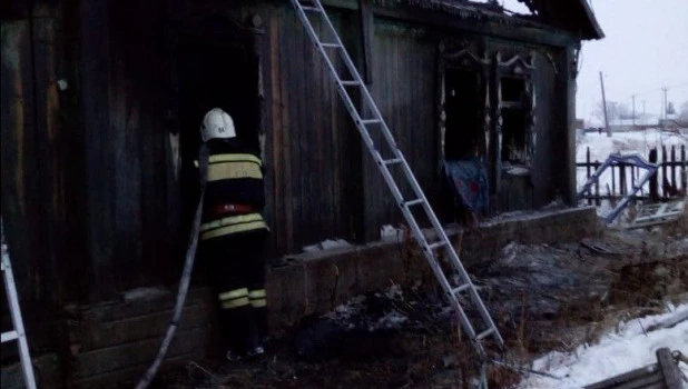 Пожар в селе Глубокое.