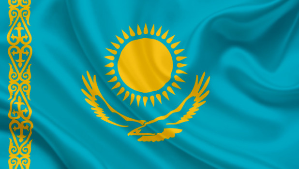 Флаг Казахстана. 