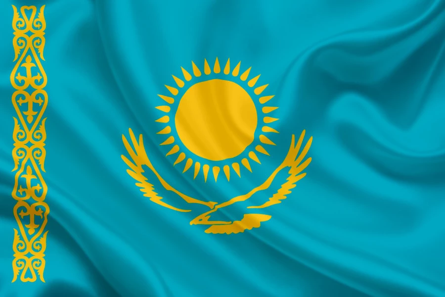 Флаг Казахстана. 
