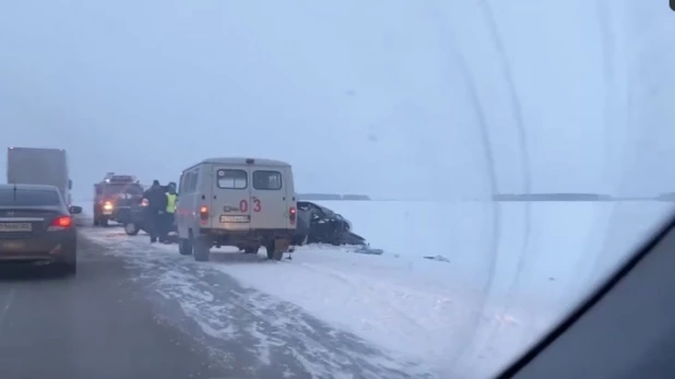 Столкновение на бийской трассе 21 декабря 2019 года.