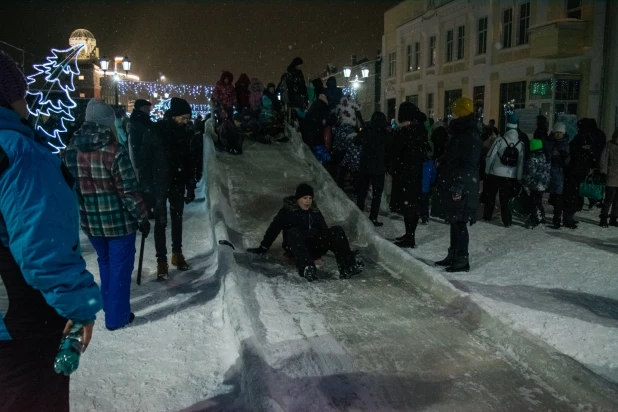 Новогодний городок на "барнаульском Арбате".