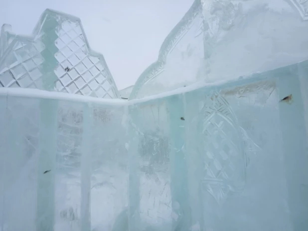 Рыбы в ледовом городке. Тюмень.