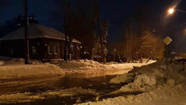 Коммунальная авария в Барнауле.