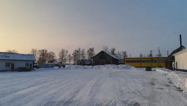 Снег в алтайском селе. Много снега. 