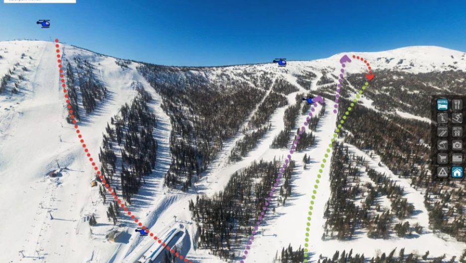 Лыжник погиб в Шерегеше. Пути, по которым спасатели могли до него добраться.