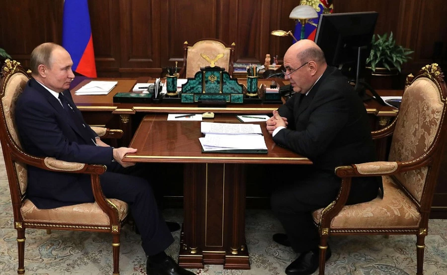Владимир Путин и кандидат в председатели правительства Михаил Мишустин.