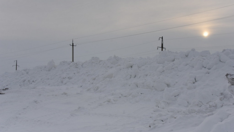 Уборка снега в Алтайском крае.
