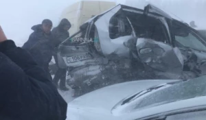 Массовое ДТП на трассе Барнаул - Павловск.