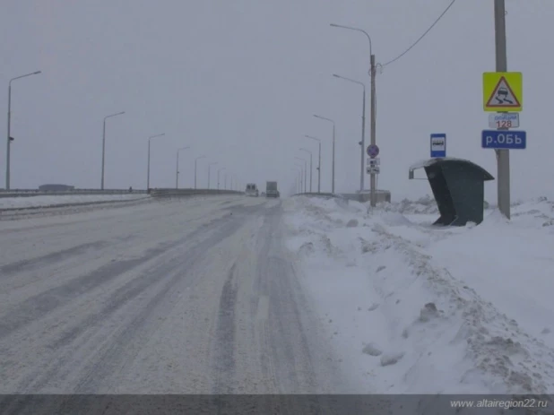 Снег в Барнауле.