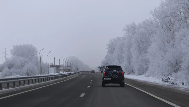 Трасса зимой.