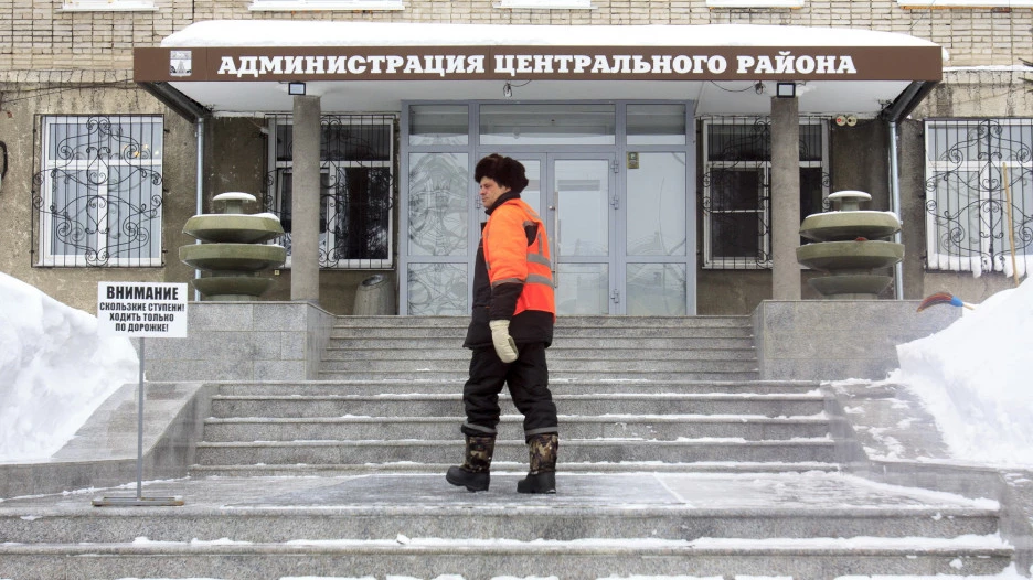 Барнаул. Очистка снега. 