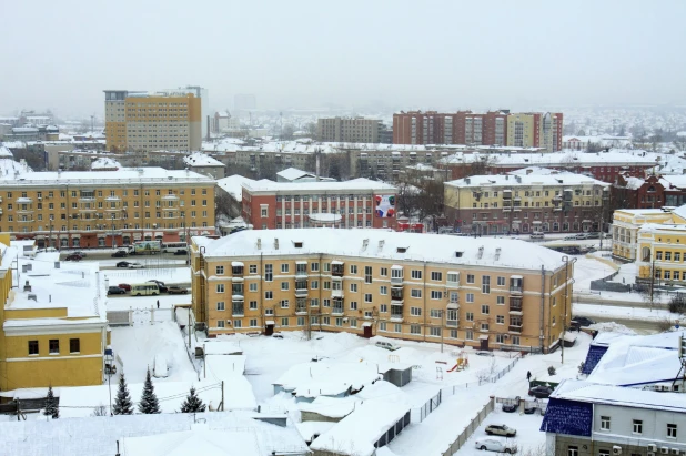 ЖК "Столичный". Вид на жилищный комплекс и Барнаул. 