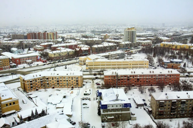 ЖК "Столичный". Вид на жилищный комплекс и Барнаул. 