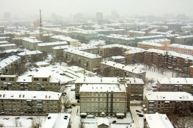 ЖК "Столичный". Вид на жилищный комплекс и Барнаул. 