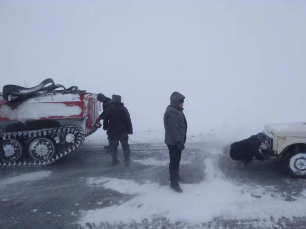 Снегопад в Казахстане.