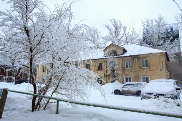 Барнаул в снегу.