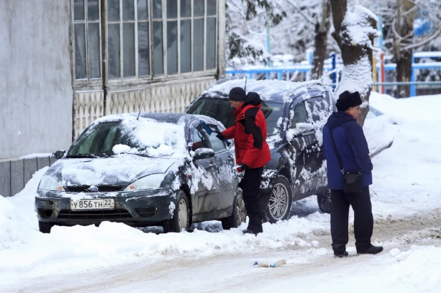 Барнаул в снегу.