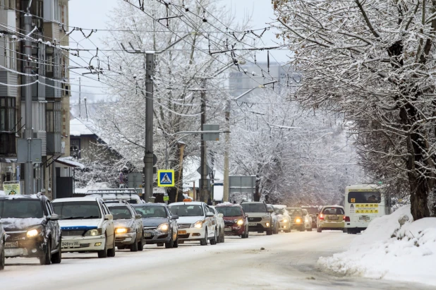 Барнаул в снегу.