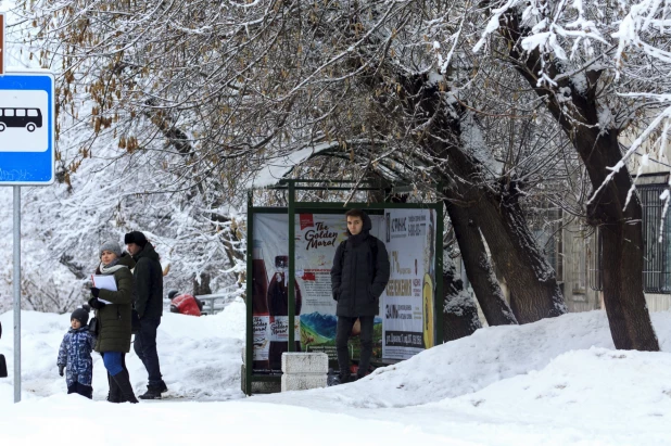 Барнаул в снегу.