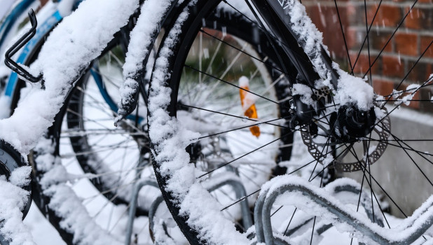 Велосипед, зима