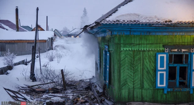 Пожар в Камне-на-Оби