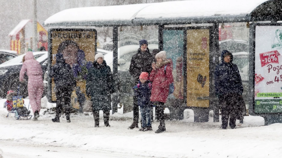 Снегопад в Барнауле. 