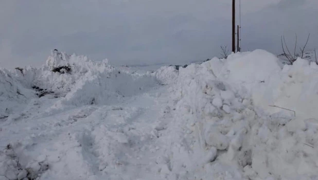 Дорога к месту порыва водовода под Змеиногорска.