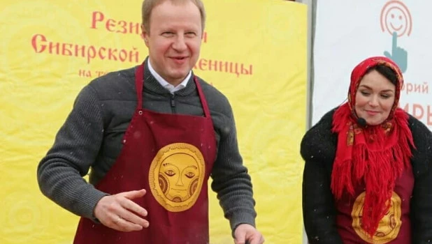 Виктор Томенко на праздновании "Сибирской Масленицы"