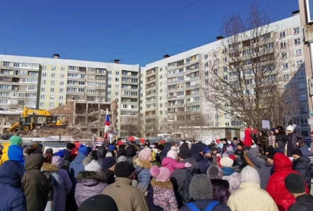 Митинг против строительства "Дома Солнца". Новосибирск.