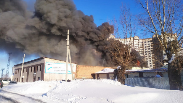 Пожар в Барнауле 11 марта.