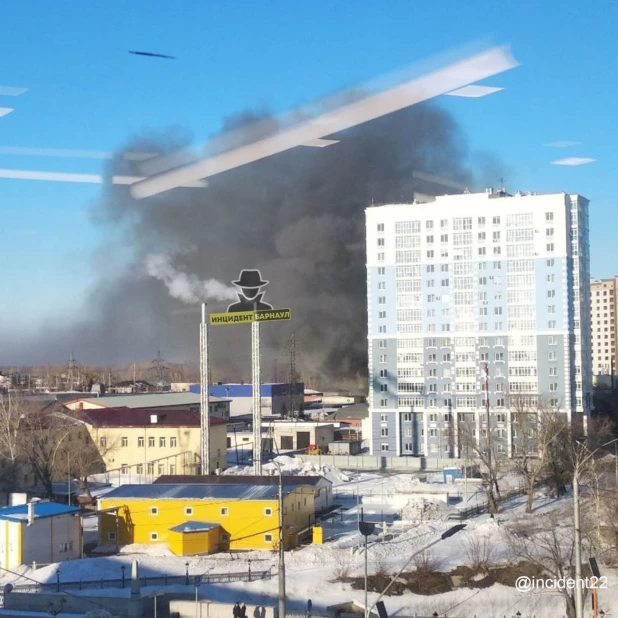 Пожар в Барнауле 11 марта.