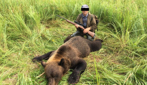 Охотник на медведя. Новосибирская область.