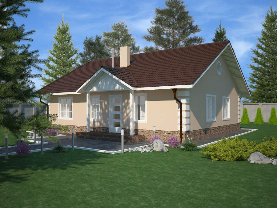 Индивидуальный жилой дом (визуализация).
