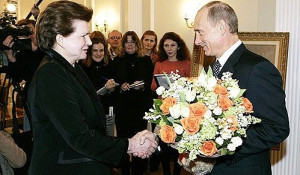Валентина Терешкова и Владимир Путин, 2007.