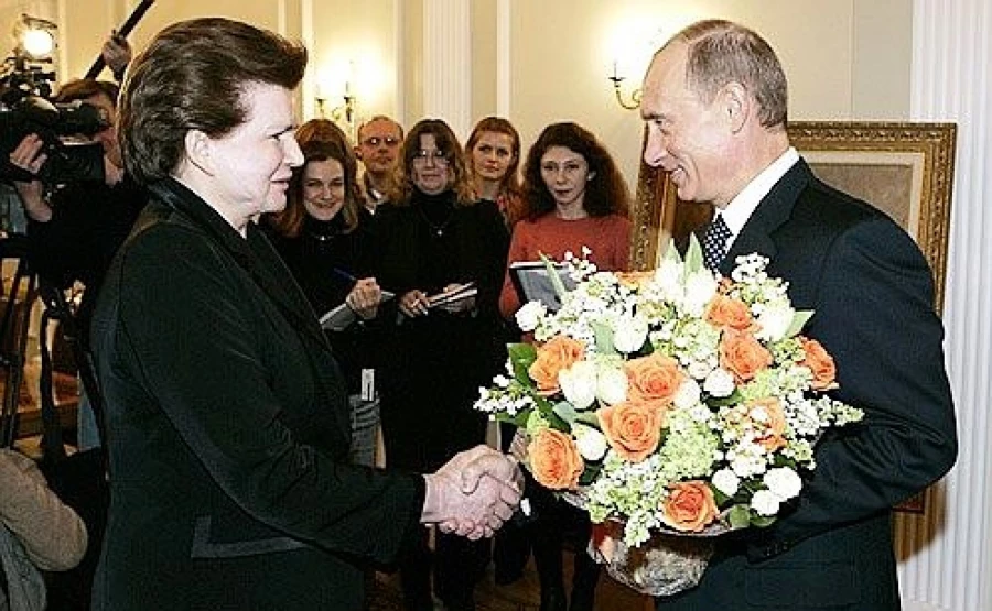 Валентина Терешкова и Владимир Путин, 2007.