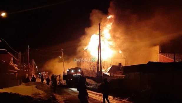 Пожар в частном доме. Барнаул.