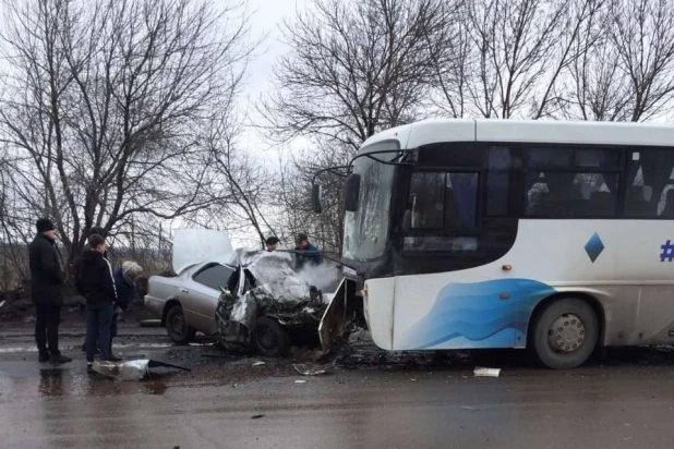 ДТП в Междуреченске с автобусом из Барнаула.