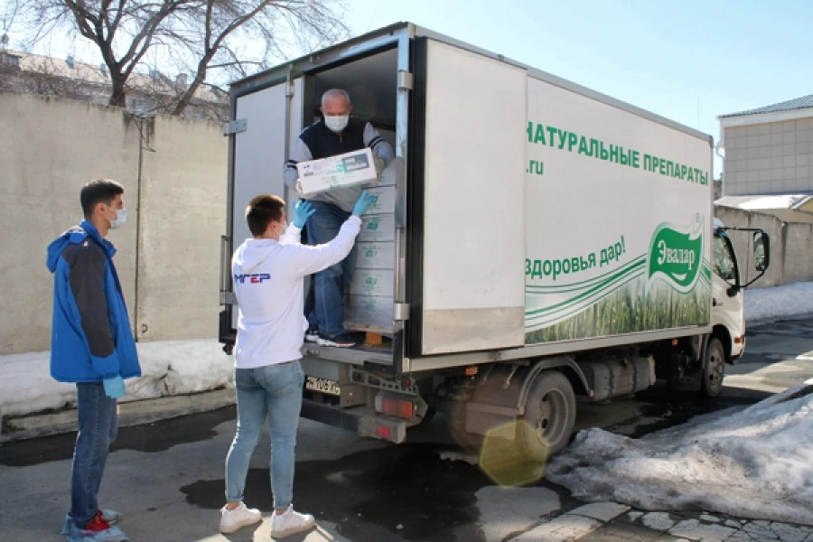 Партия антисептиков для волонтерского штаба в Алтайском крае.