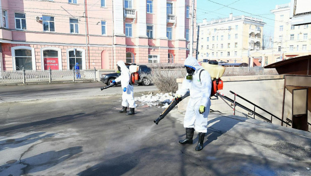 Дезинфекция от коронавируса в Барнауле.