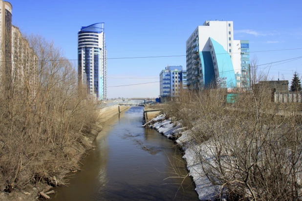 Барнаул перед началом ледохода. 