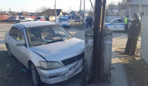 Авария с мотоциклистом в Барнауле.