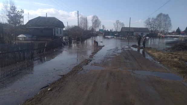 Паводок пришел в Красногорское.