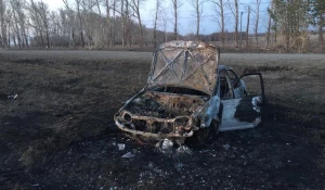 Автомобиль сгорел под Бийском.