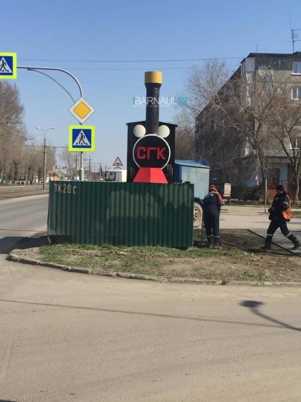 Арт-конструкция в Барнауле на улице Северо-Западная