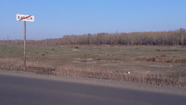 Свалка мусора в пригороде Бийска 