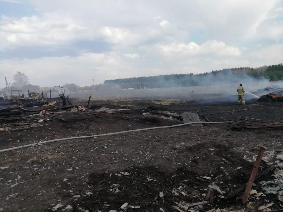 Пожар в селе Боровлянка. 