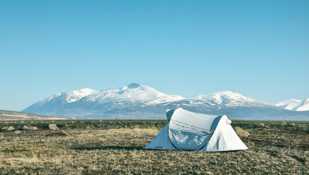 Палатка в горах.
