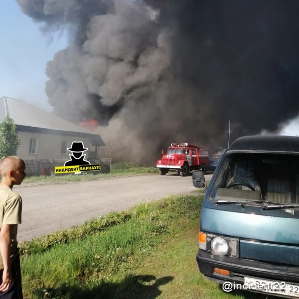 Пожар в селе Тюменцево.