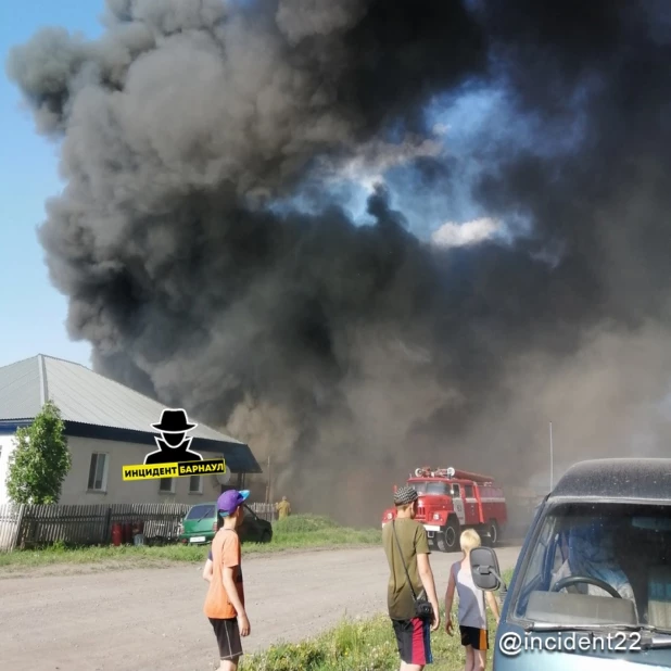 Пожар в селе Тюменцево.